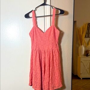 Hollister Vibrant Pink Lace Dress